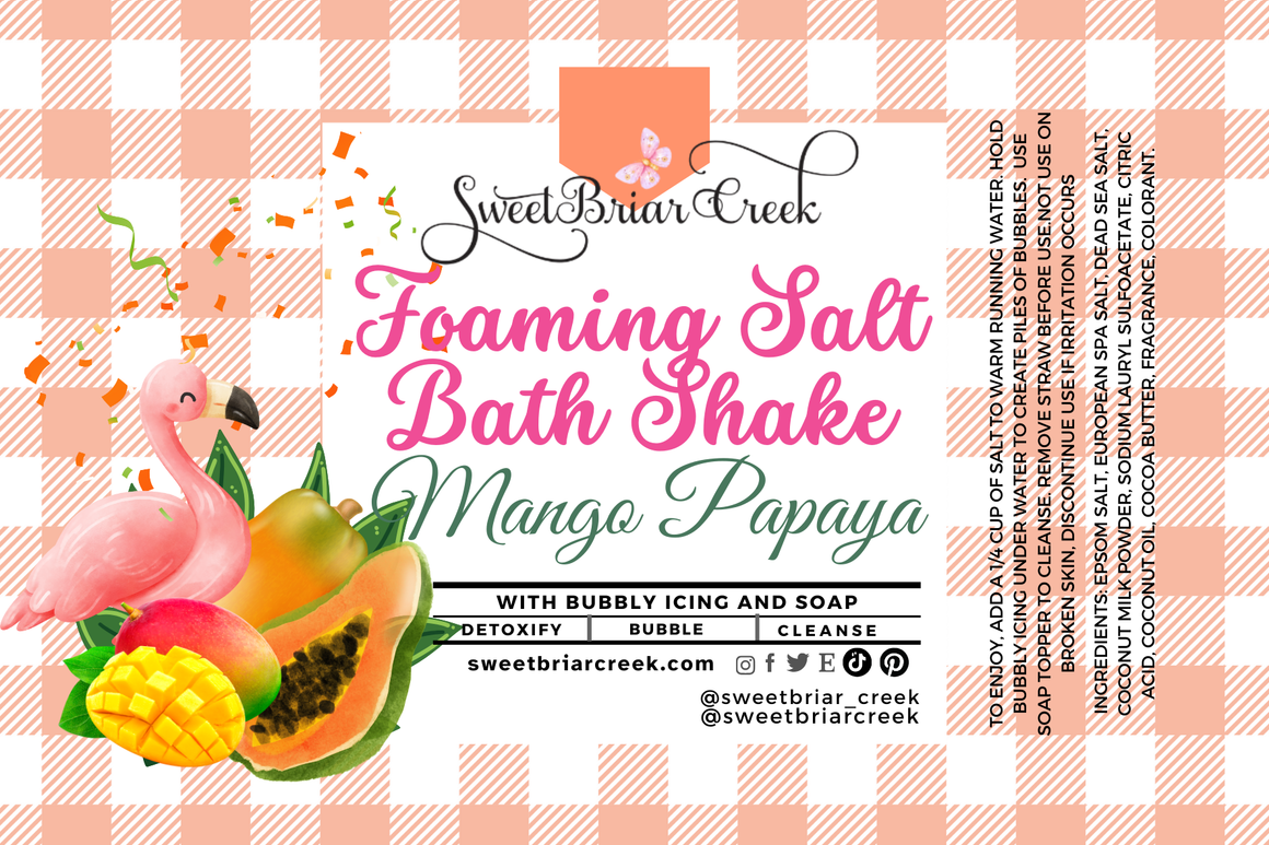Mango Papaya Foaming Salt Bath Shake
