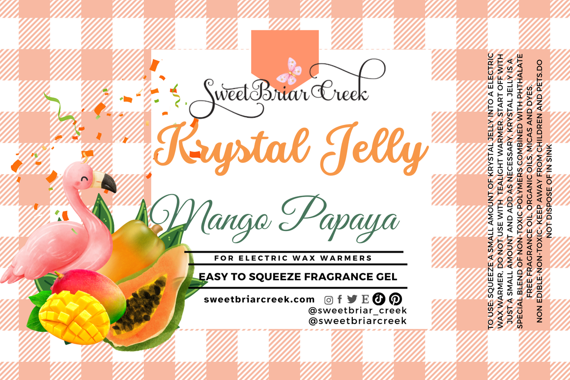 Mango Papaya Krystal Jelly Squeeze for wax warmers.