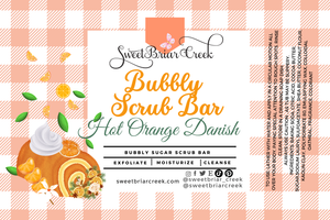 Hot Orange Danish Bubbly Scrub Body Bars