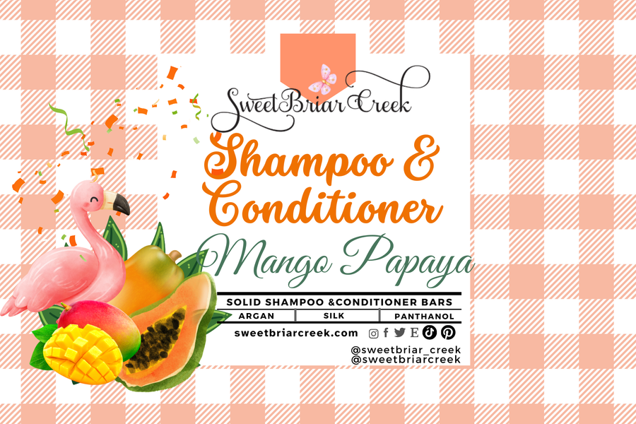 Mango Papaya Shampoo & Conditioner Bars