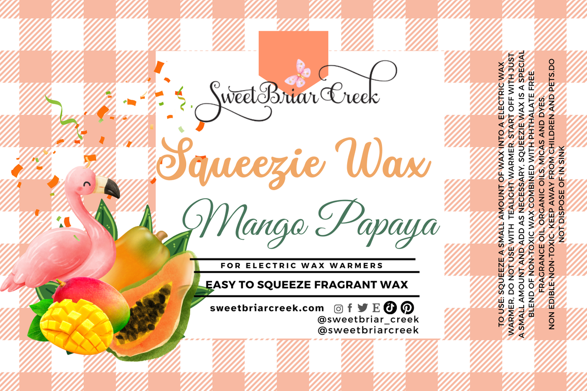 Mango Papaya Squeezie Wax + Scoopable melts for Waxwarmer