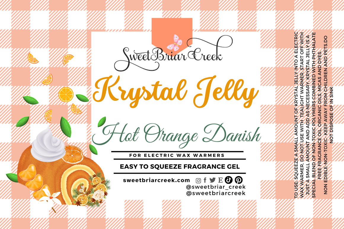 Hot Orange Danish Krystal Jelly Squeeze for wax warmers