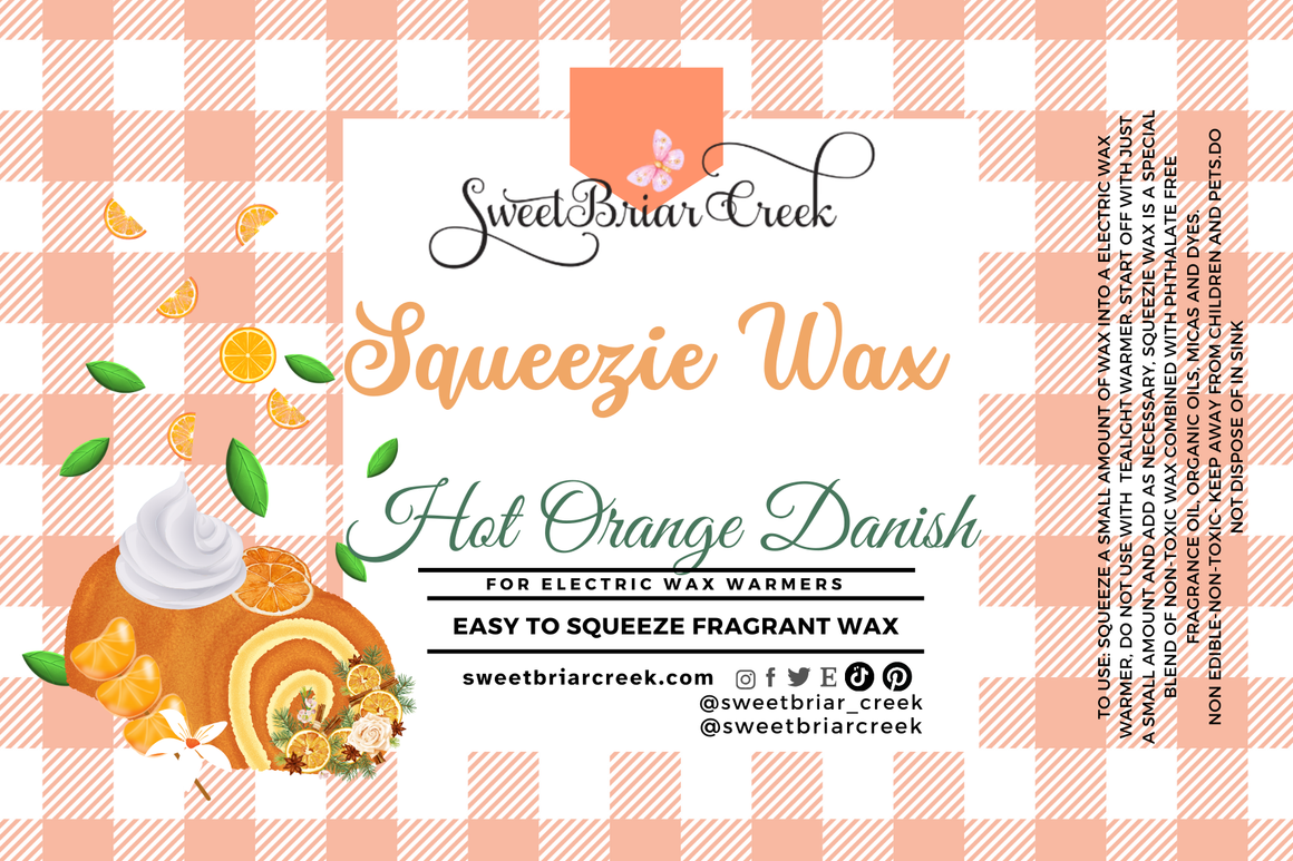Hot Orange Danish Squeezie  Wax + Scoopable melts for Waxwarmer