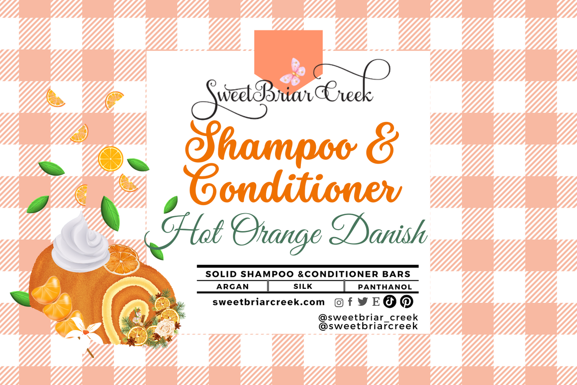Hot Orange Danish Shampoo & Conditioner Bars