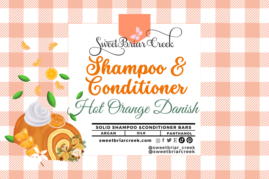 Hot Orange Danish Shampoo & Conditioner Bars