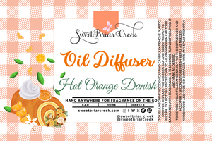 Hot Orange Danish Hanging Car Diffuser & Refills