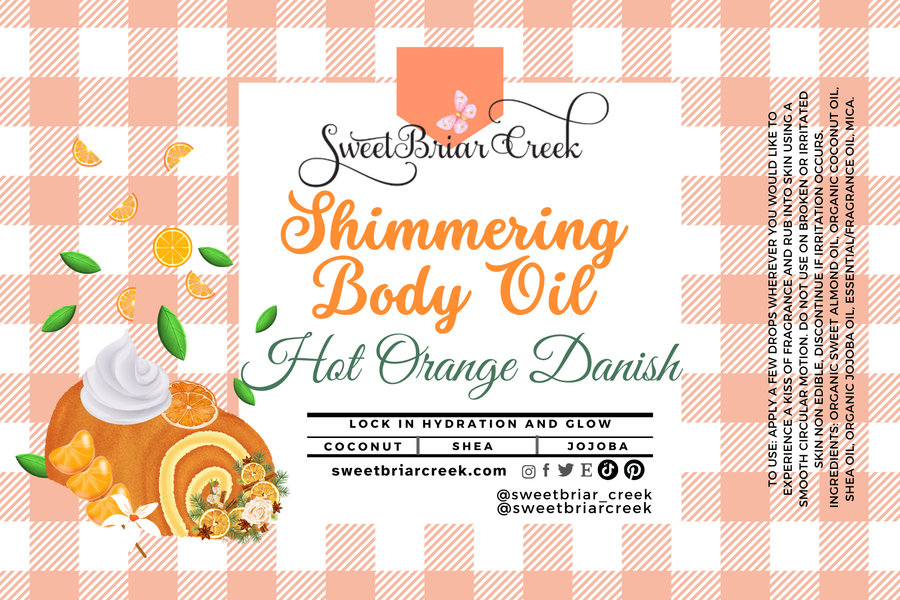 Hot Orange Danish Shimmering Body Oil