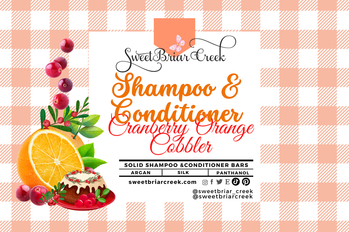 Cranberry Orange Cobbler Shampoo & Conditioner Bars
