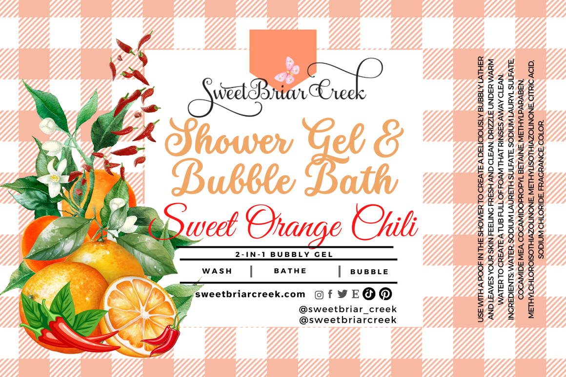 Sweet Orange Chili Body Wash + Bubble Bath