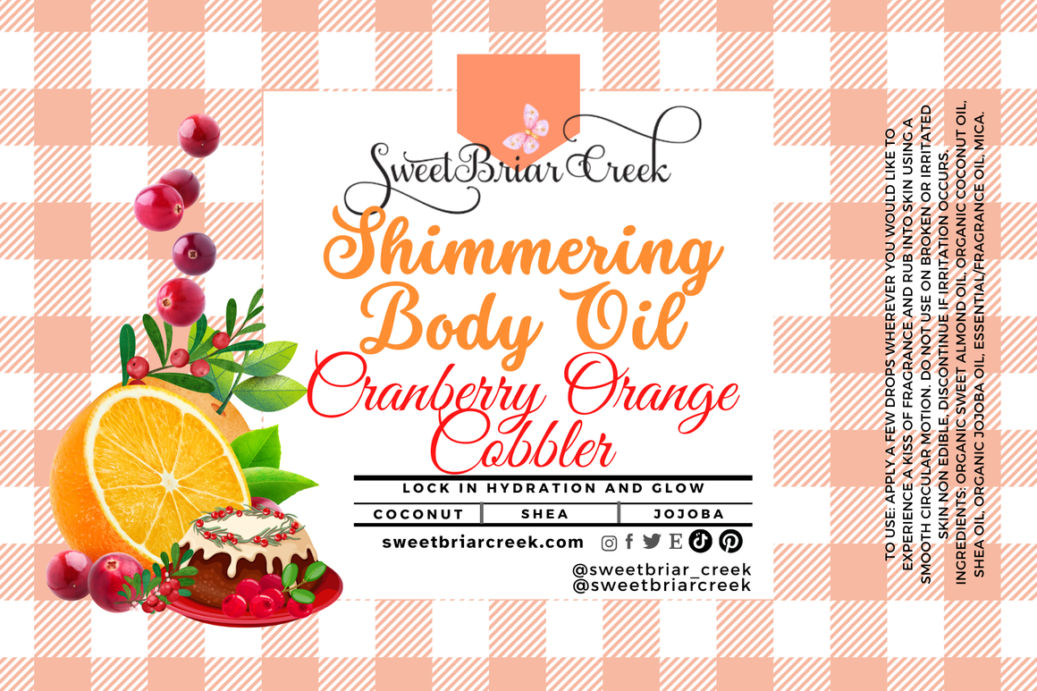 Cranberry Orange Cobbler Shimmering Body Oil
