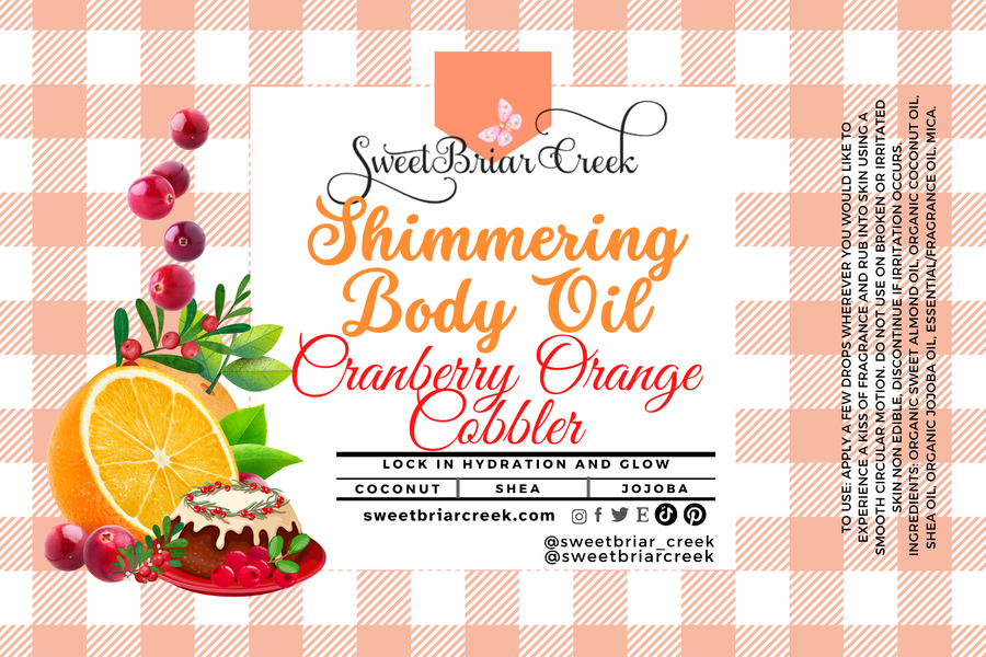 Cranberry Orange Cobbler Shimmering Body Oil