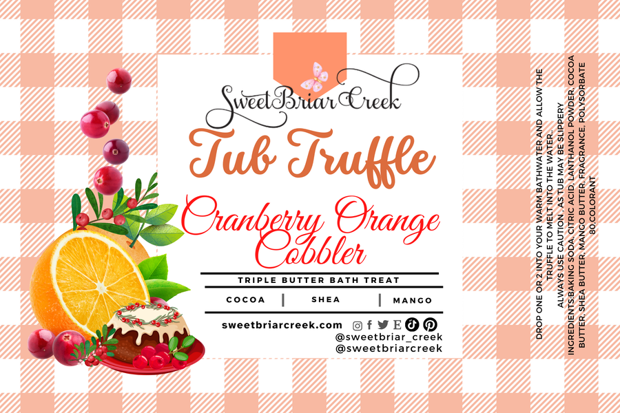 Cranberry Orange Cobbler Bath Butter Tub Truffles