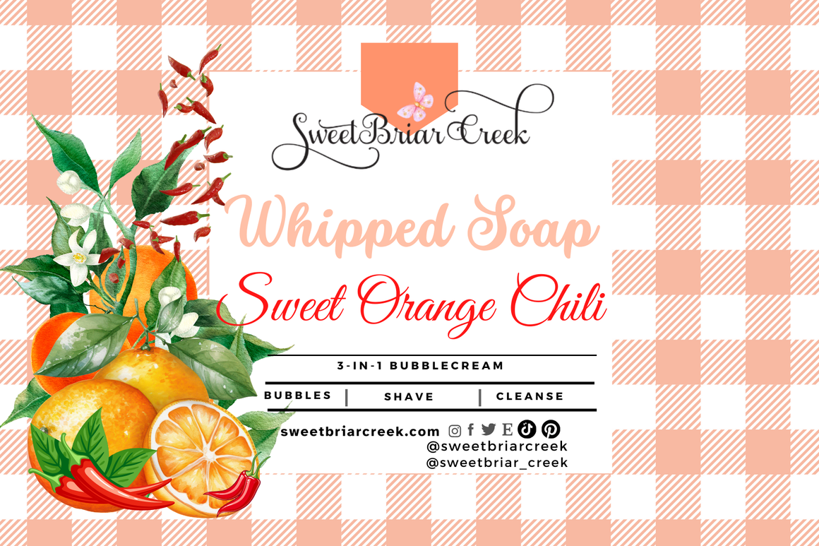 Sweet Orange Chili Whipped Soap & Shaving Cream
