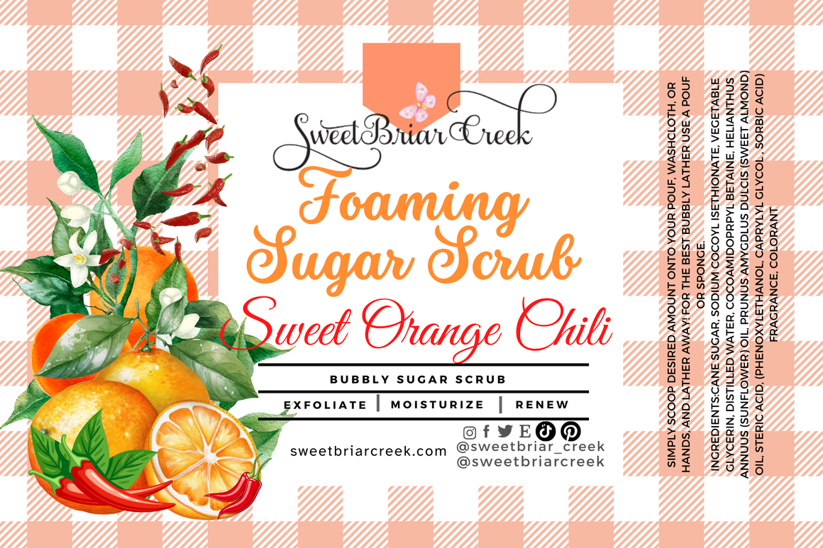 Sweet Orange Chili Whipped Sugar Scrub