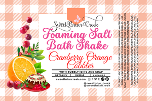 Cranberry Orange Cobbler Foaming Salt Bath Shake