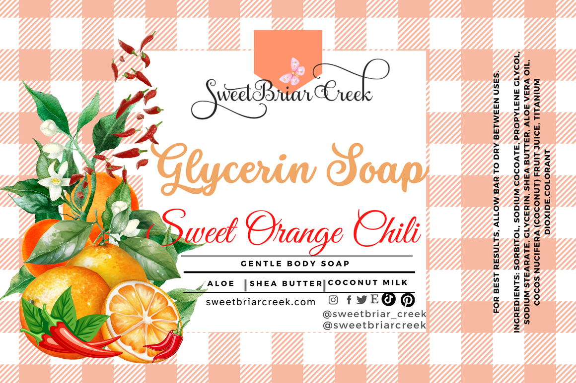 Sweet Orange Chili Glycerin Soap Bar