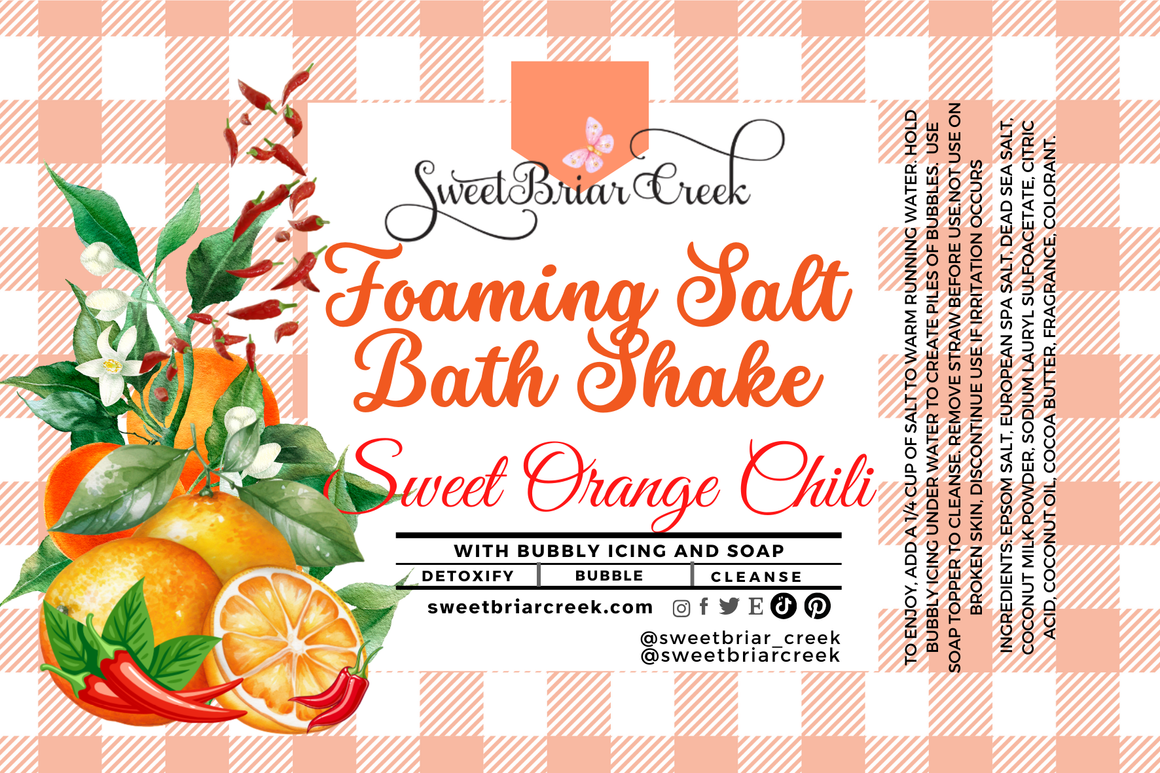 Sweet Orange Chili Foaming Salt Bath Shake