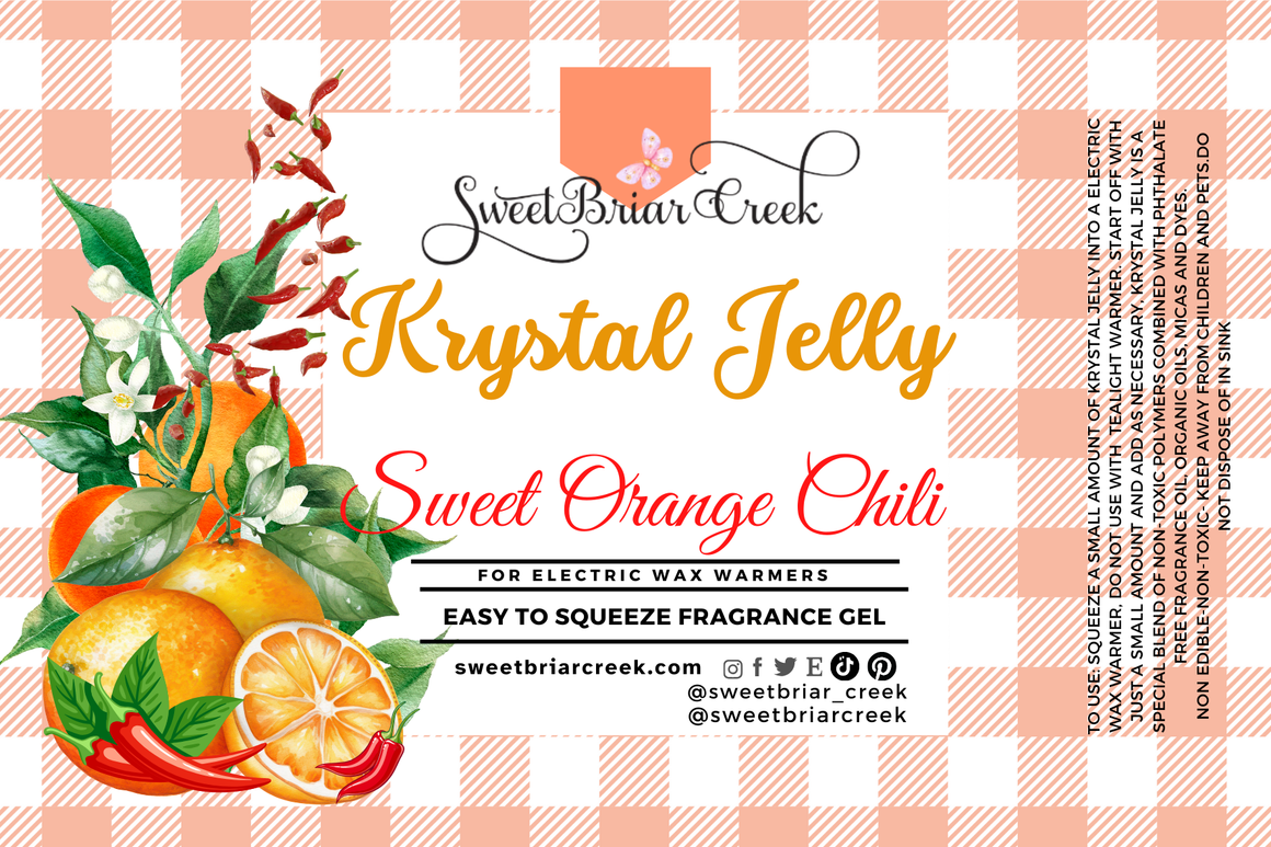 Sweet Orange Chili Krystal Jelly Squeeze for wax warmers.