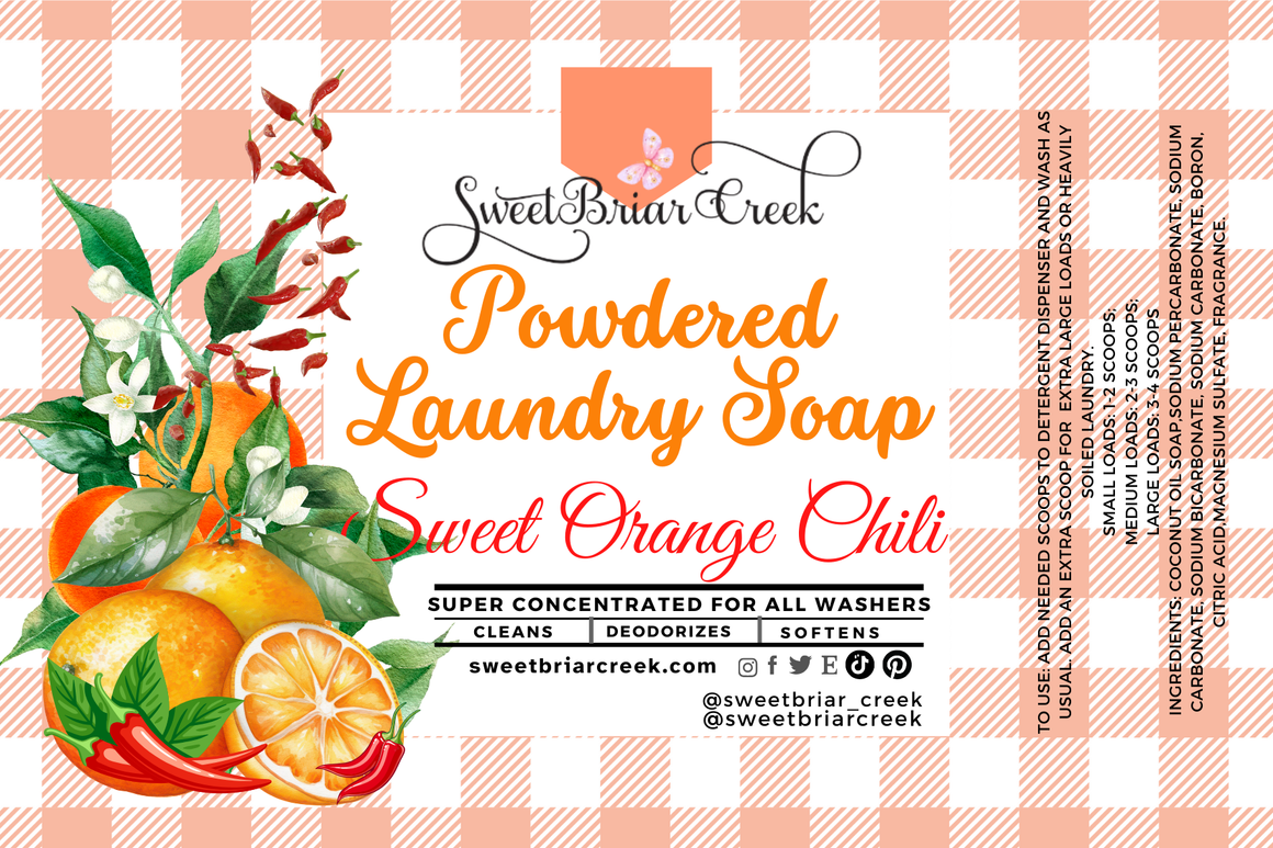 Sweet Orange Chili  Powdered Laundry Soap