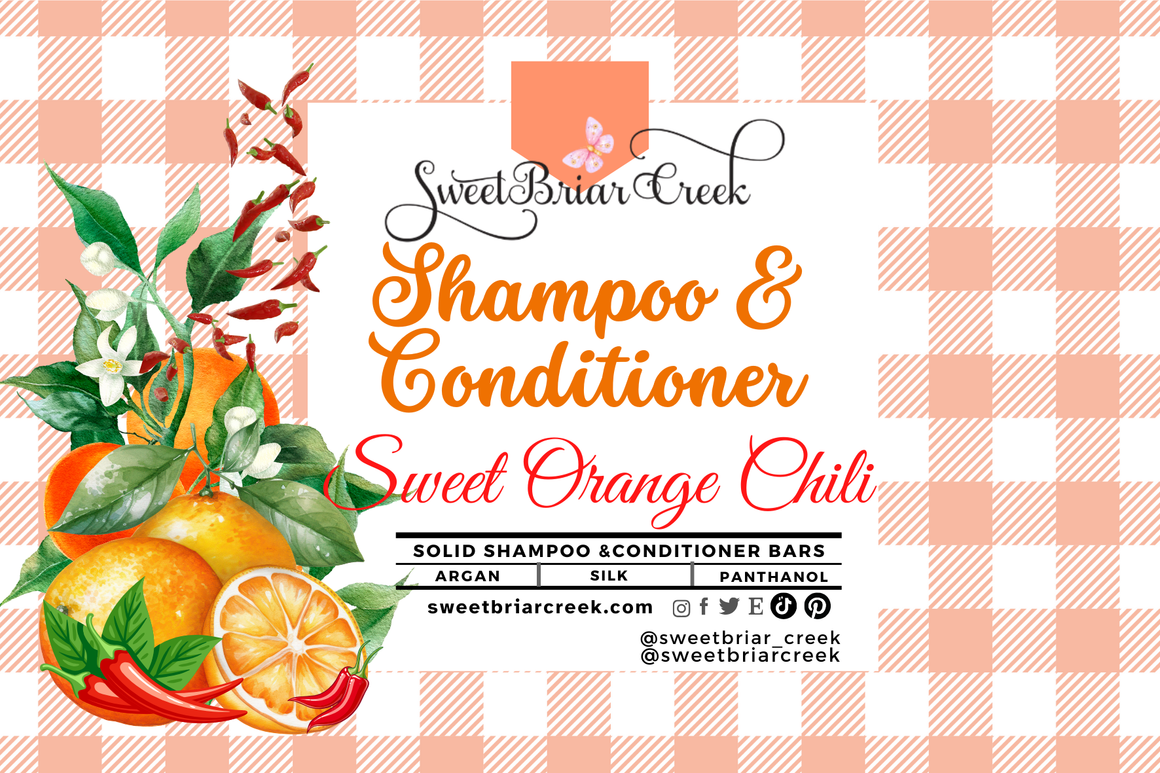 Sweet Orange Chili Shampoo & Conditioner Bars