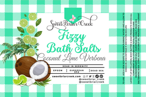 Coconut Lime Verbena Fizzy Bath Salt Soak