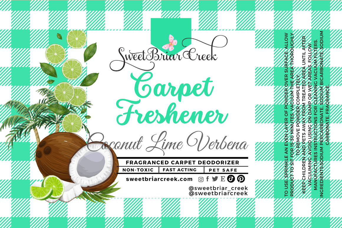 Coconut Lime Verbena Carpet Freshener Powder