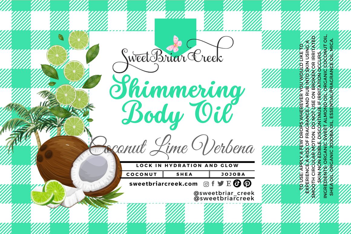 Coconut Lime Verbena Shimmering Body Oil