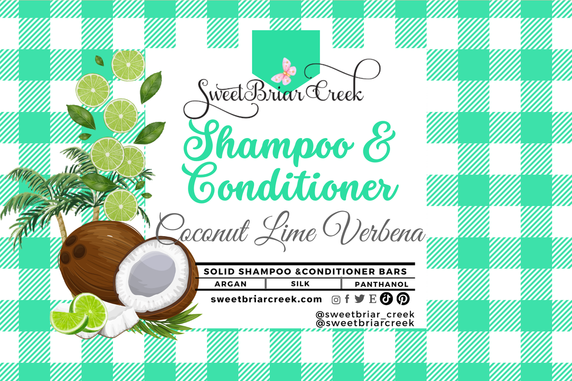 Coconut Lime Verbena Shampoo & Conditioner Bars