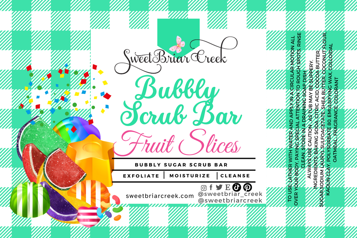 Fruit Slices Bubbly Scrub Body Bars