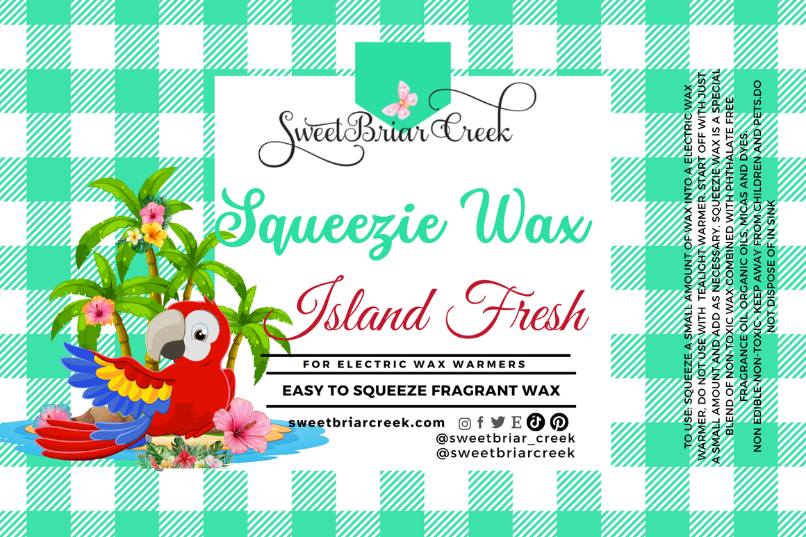 Island Fresh Squeezie Wax + Scoopable melts for Waxwarmer