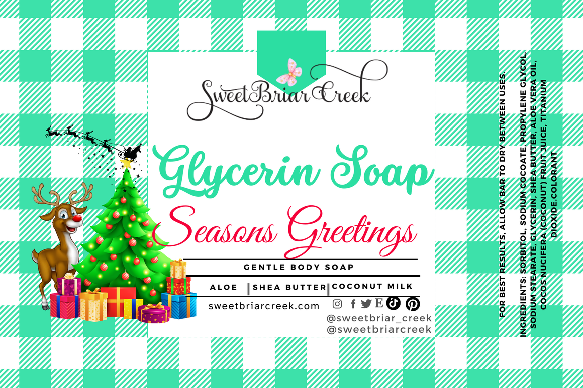 Season's Greetings Glycerin Soap Bar