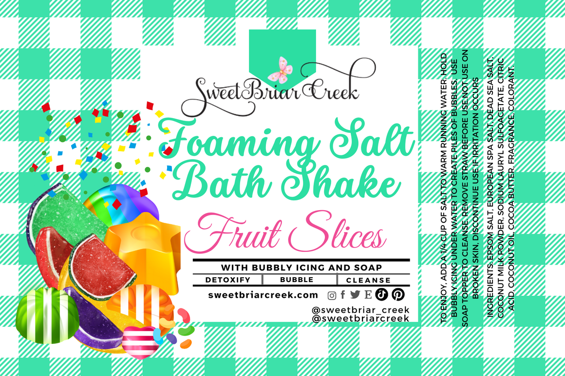 Fruit Slices Foaming Salt Bath Shake