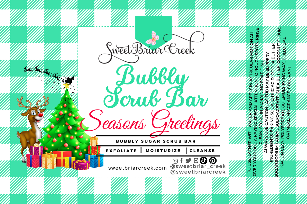 Season's Greetings Bubbly Scrub Body Bars