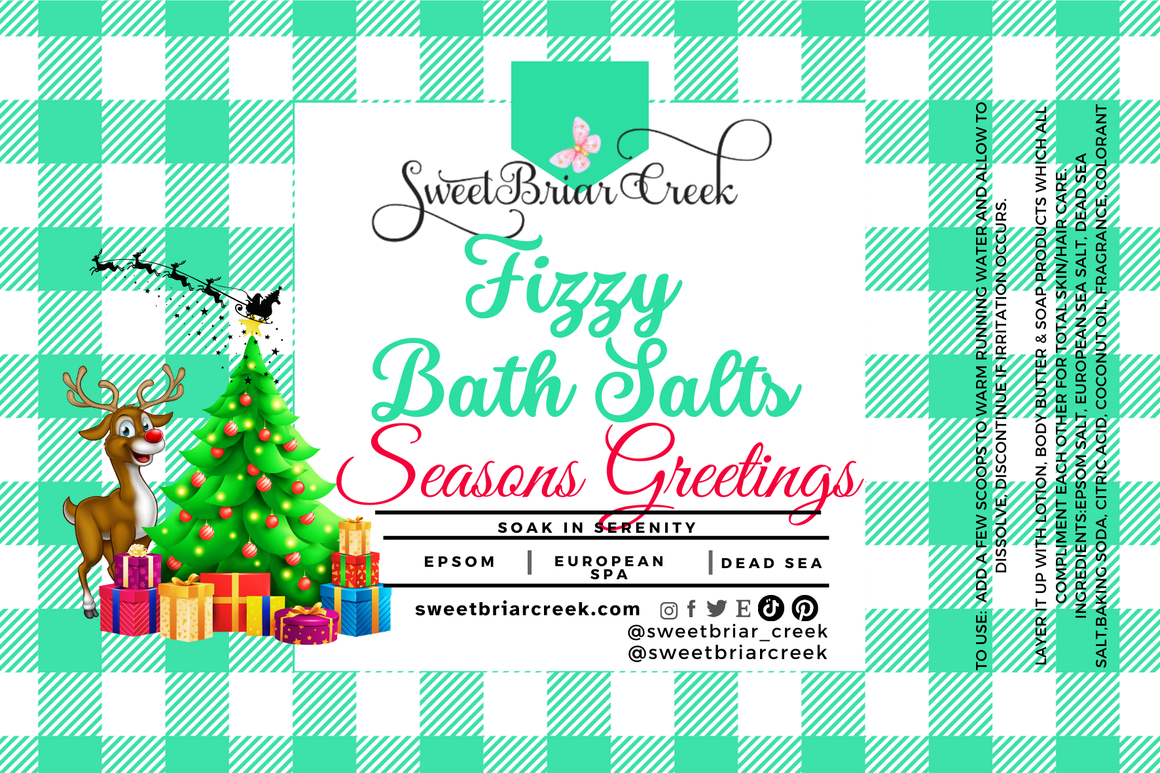 Season's Greetings Fizzy Bath Salt Soak