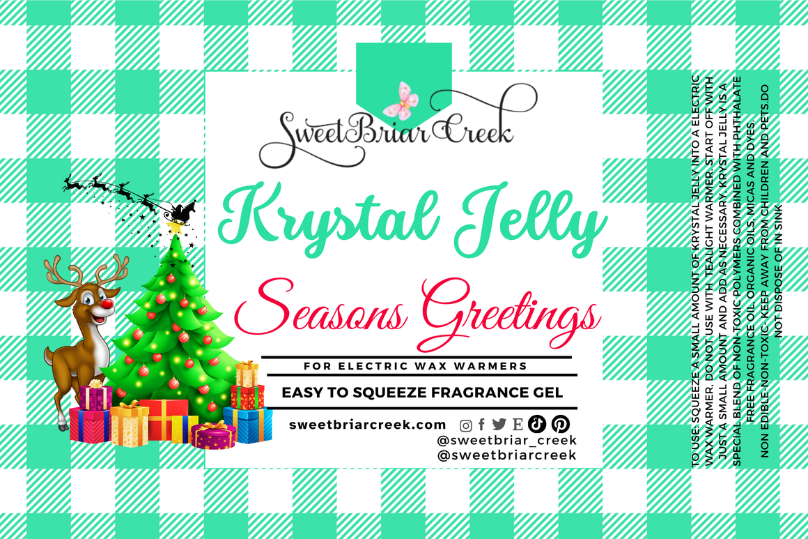Season's Greetings Krystal Jelly Squeeze for wax warmers