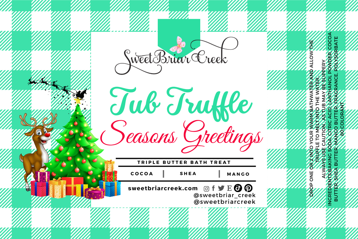 Season's Greetings Bath Butter Tub Truffles