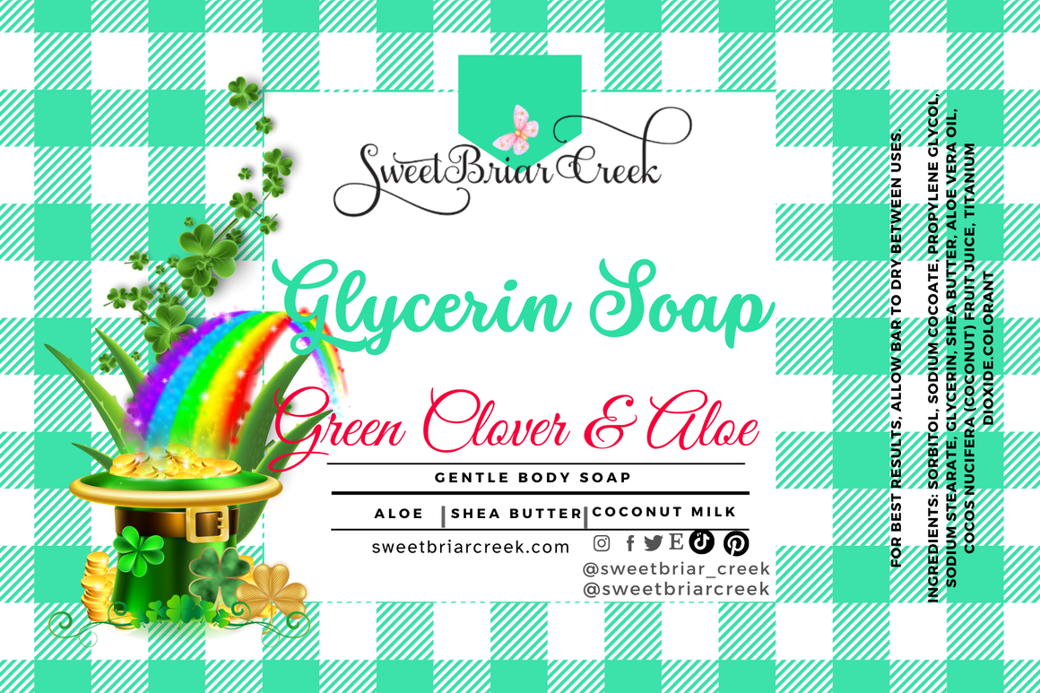 Green Clover & Aloe Glycerin Soap Bar