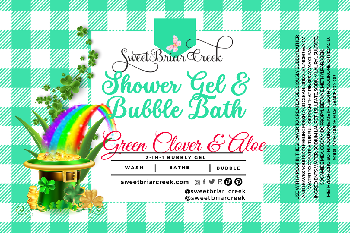 Green Clover & Aloe Body Wash + Bubble Bath