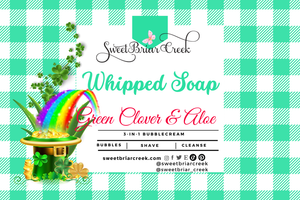 Green Clover & Aloe Whipped Soap & Shaving Cream