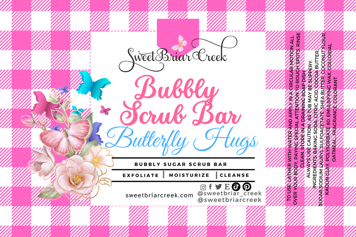 Butterfly Hugs Bubbly Scrub Body Bars