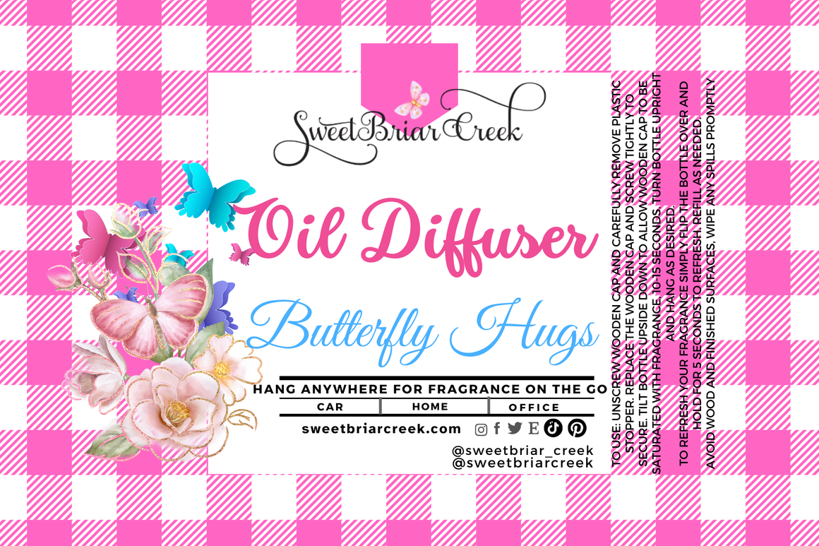 Butterfly Hugs Hanging Car Diffuser & Refills