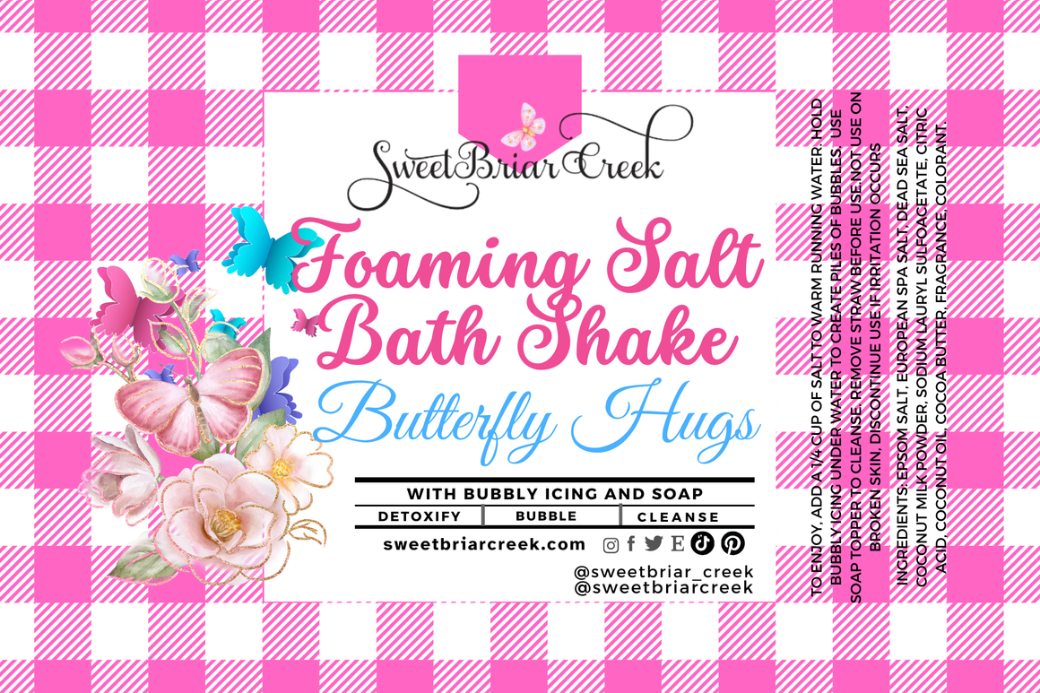 Butterfly Hugs Foaming Salt Bath Shake