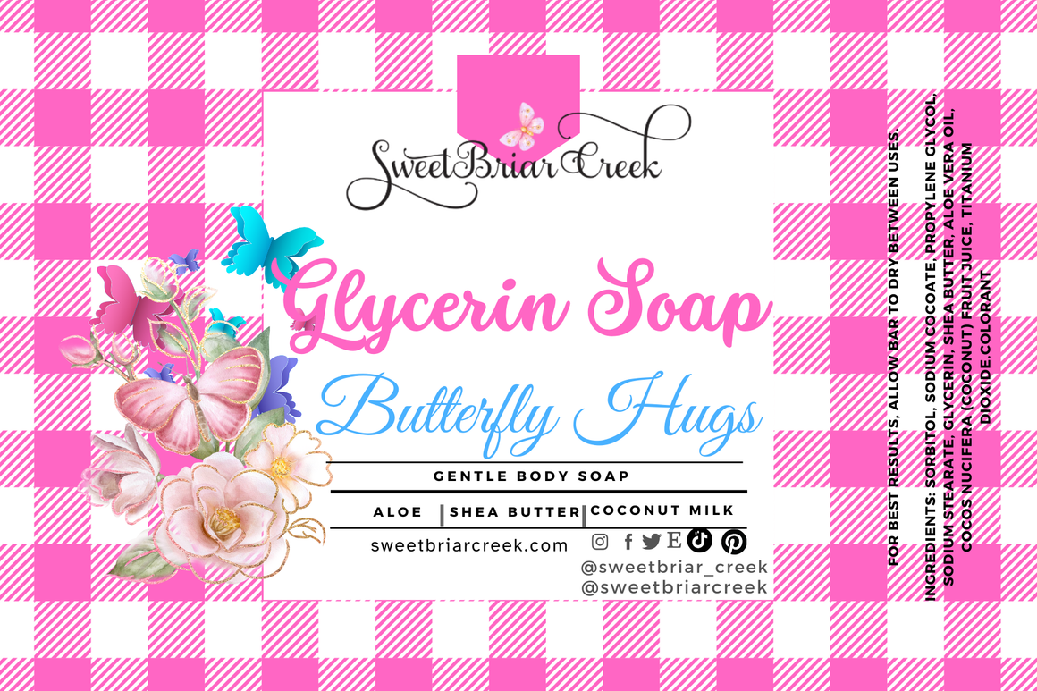 Butterfly Hugs Glycerin Soap Bar