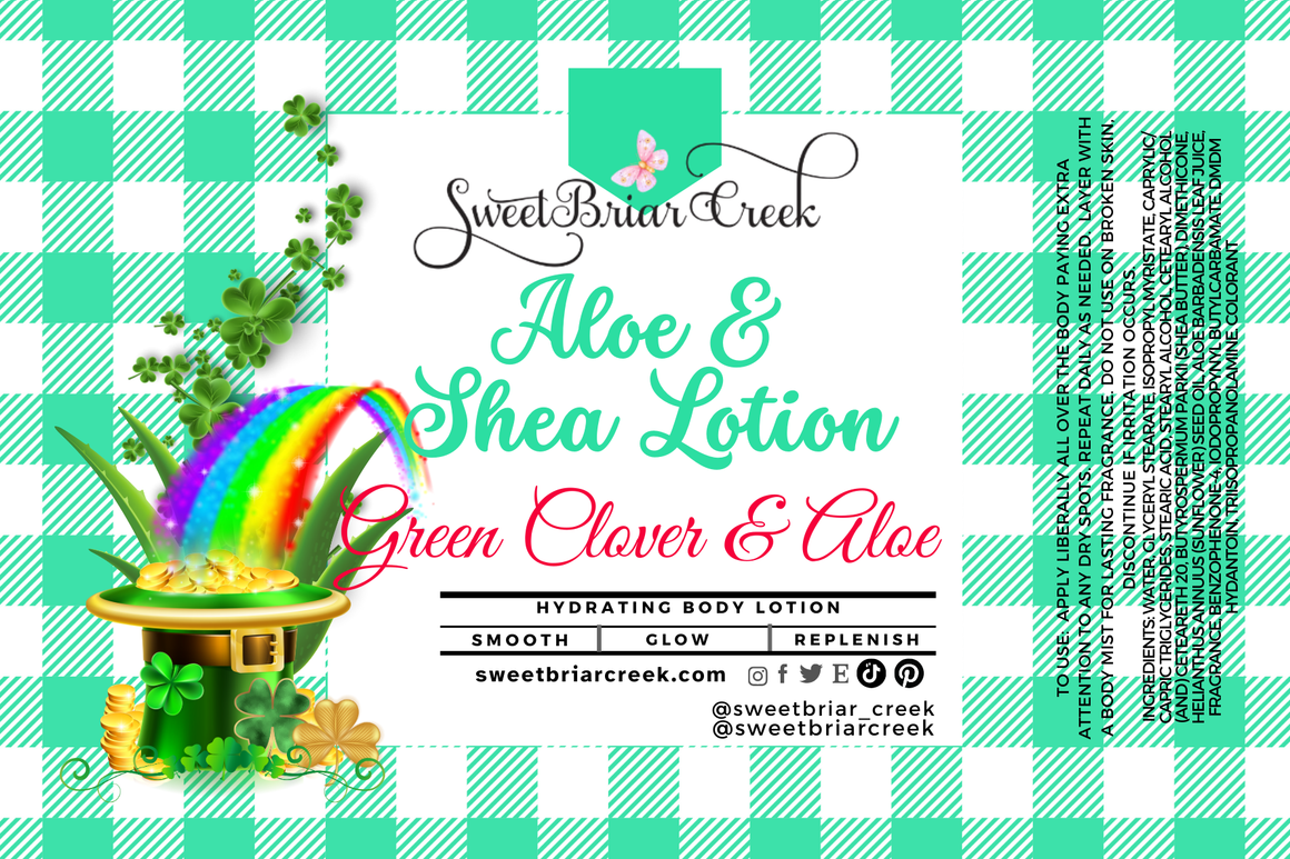 Green Clover & Aloe  Shea & Aloe Body Lotion
