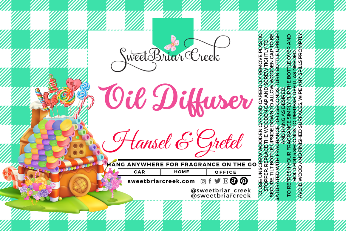 Hansel & Gretels House Hanging Car Diffuser & Refills