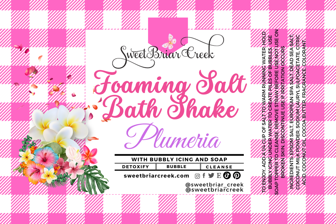 Plumeria Foaming Salt Bath Shake