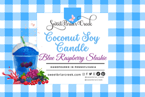 Blue Raspberry Slushie Coconut Soy Candle