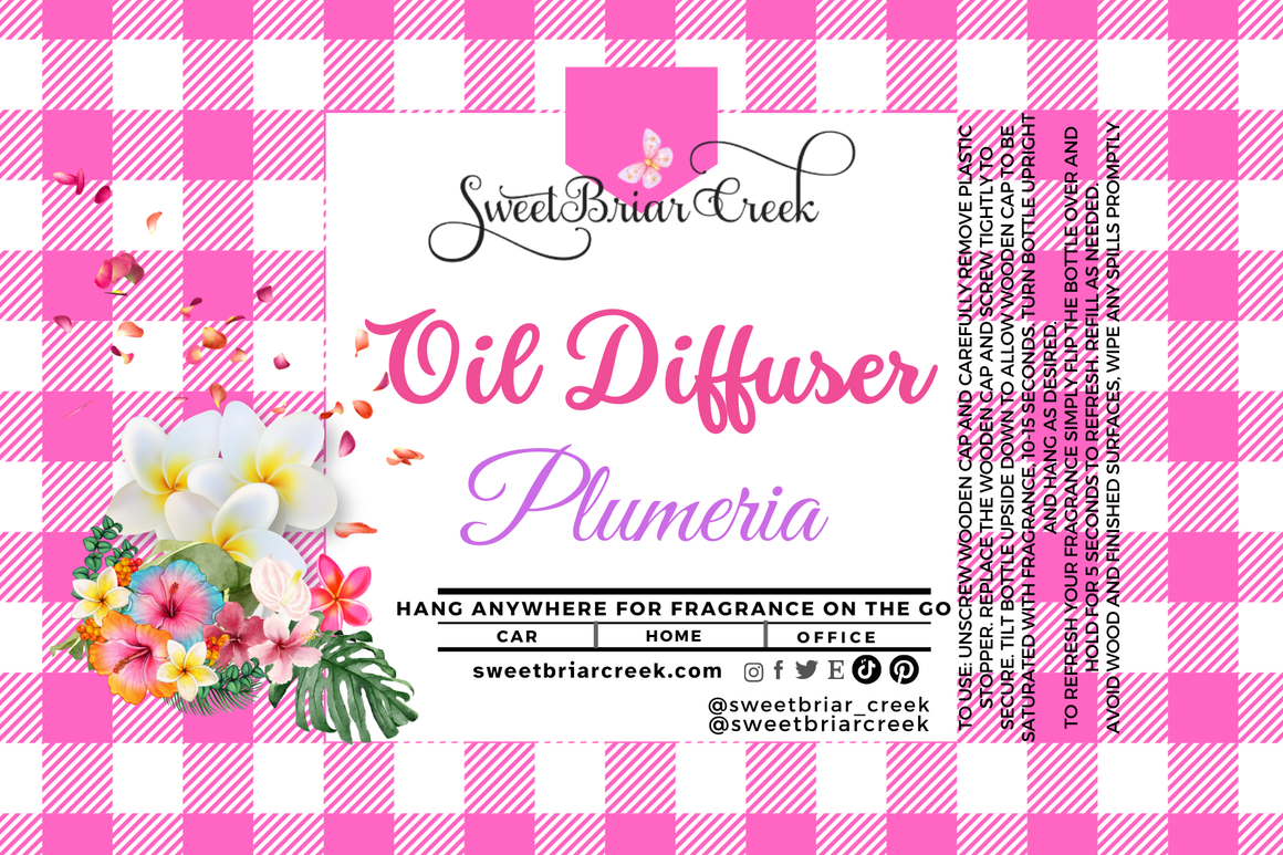 Plumeria Hanging Car Diffuser & Refills