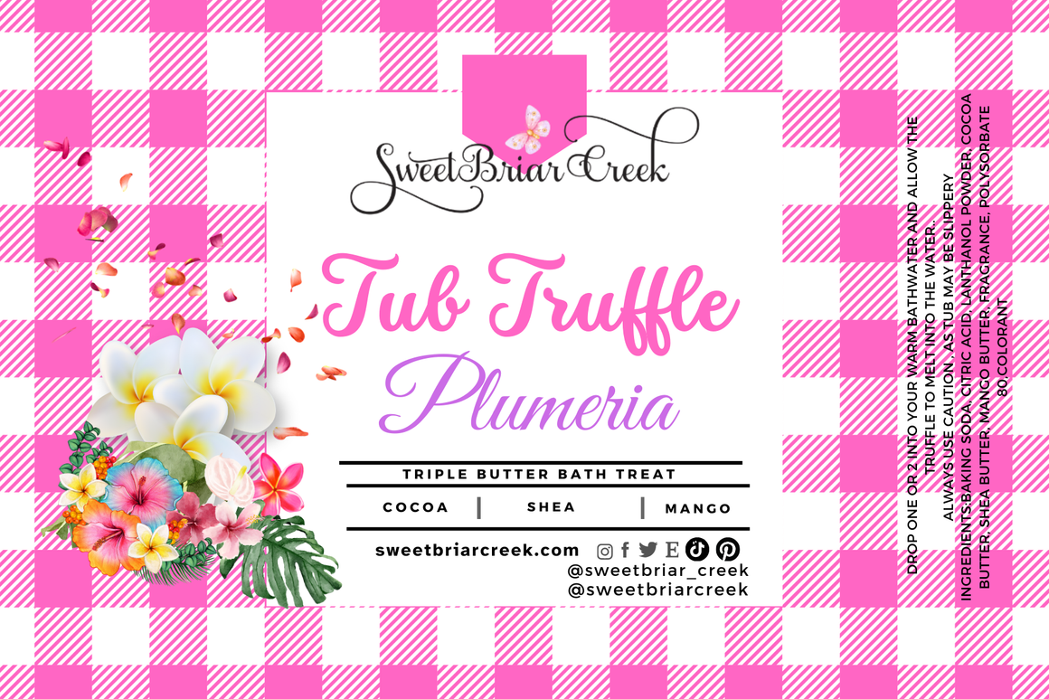 Plumeria Bath Butter Tub Truffles