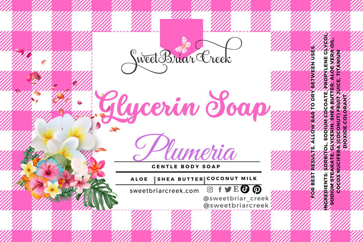 Plumeria Glycerin Soap Bar